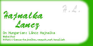 hajnalka lancz business card